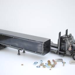 Scrap Metal Semi Truck Sculpture, Industrial Desk Decor, Gifts For Him - thumbnail 4
