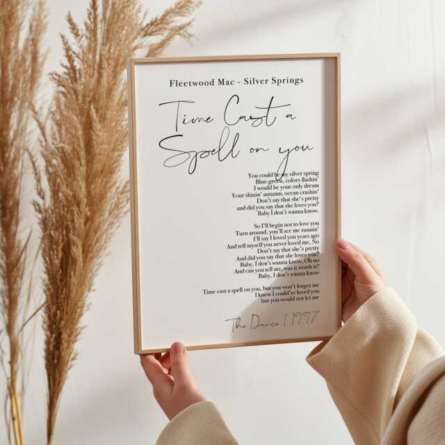 Custom Song Lyrics Print - Personalised Music Poster, Wall Art Decor - image 1