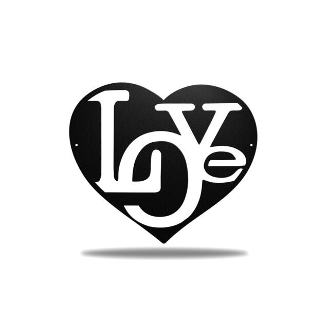 Love Heart Metal Wall Art
