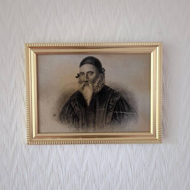 "Portrait Of John Dee - William Greatbach, 1842 Handmade Reproduction On Canvas 5""x7" - image 1