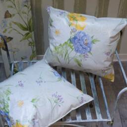 Outdoor Cushions - Made Of Oilcloth Floral Living, Garden & Lounge Decoration Pattern Peonies in Three Different Sizes - thumbnail 1