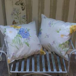 Outdoor Cushions - Made Of Oilcloth Floral Living, Garden & Lounge Decoration Pattern Peonies in Three Different Sizes - thumbnail 3
