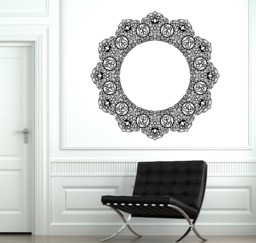 Wall Art Mural Arab Circle Beautiful Ornament Pattern Living Room Decal - #2713Dn - thumbnail 1