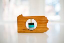 Pennsylvania State Wooden Baby Rattle - Personalized Organic Shower Gift