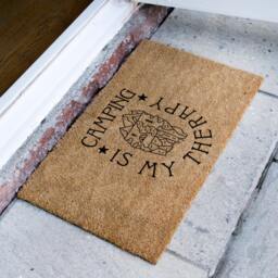 Camping Door Mat - Is My Therapy Gifts Accessories Doormat For Dad Cabin Decor Rug - thumbnail 2
