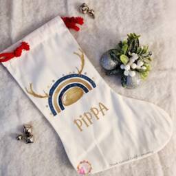 Christmas Stocking, Santa Xmas Decoration, Personalised Gift, Custom - thumbnail 2