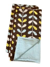 Modern Leaves Baby Lovey 100% Cotton Flannel Security Blanket For Newborns - thumbnail 1