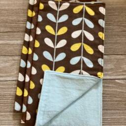 Modern Leaves Baby Lovey 100% Cotton Flannel Security Blanket For Newborns - thumbnail 3