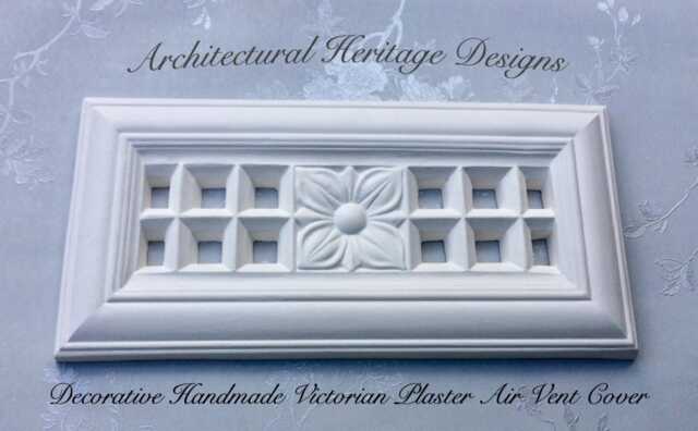 Decorative Handmade Victorian Plaster Air Vent Cover - 304mm X 145mm - image 1