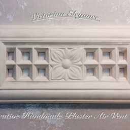 Decorative Handmade Victorian Plaster Air Vent Cover - 304mm X 145mm - thumbnail 3