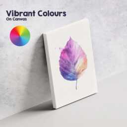 Minimalist Purple Blue Watercolour Botanical Leaf Illustration Canvas Wall Art Print Decor Picture Ready To Hang - thumbnail 4