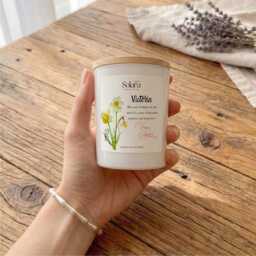 Personalised Birthday Flower Soy Candle Gift, Birth Present, Custom Month - thumbnail 3