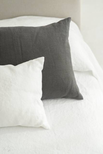 Super-Heavy Weight Linen Pillowcase Dyed Citrine Yellow, Flint Gray, Irish Winter. Italian Pre-Washed 400 Gsm. Made in Lithuania - image 1