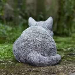 Outdoor Cat Figurine Stone Kitten Statue Concrete Pet Memorial Garden Ornament Sculpture For Yard Cement Decoration Sleeping Kitty Gift - thumbnail 4