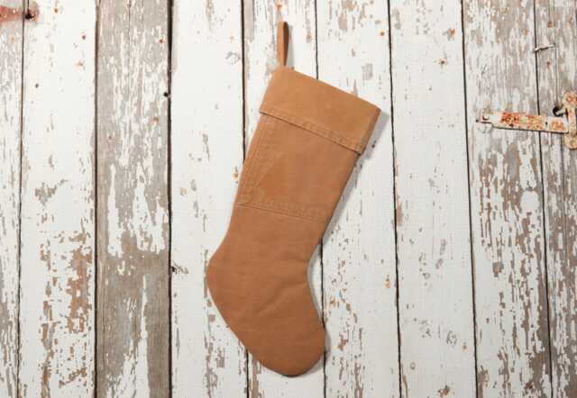 Repurposed & Upcycled Canvas Pants Christmas Stocking - Hunter, Farmer Contractor Or Outdoor Lover - image 1