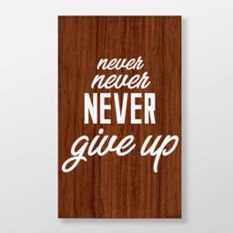 Never Give Up Wood Sign Farmhouse Style Wall Art - thumbnail 2