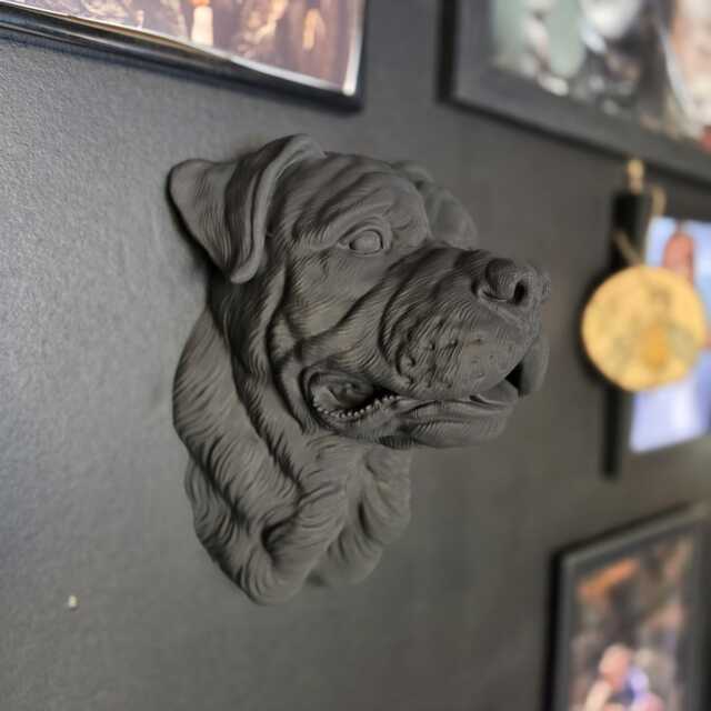 Rottweiler Wall Mount - Animal Art Decor 3D Printed - image 1