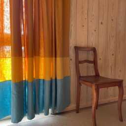 Two - Or Three-Color Natural Linen Curtains Made From 100% Fibers, Color Blocks, Individually Designed For Your Living Space, in 2 Thicknesses - thumbnail 3