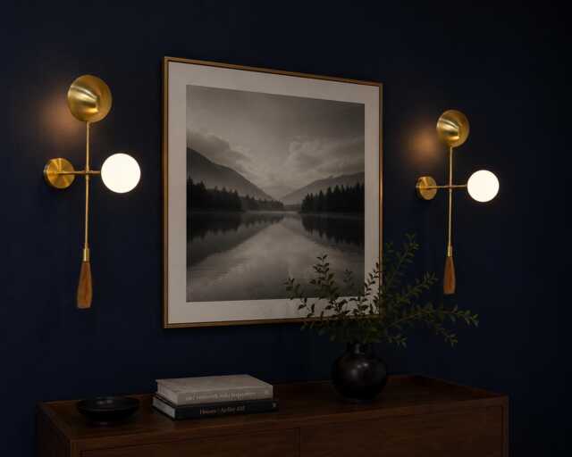 Pair Of Horse Hair Wall Sconce With Globe Light & Decorative Tassel - Mid Century Modern Raw Brass Wall Lamp Luxury Bedroom Lighting - image 1