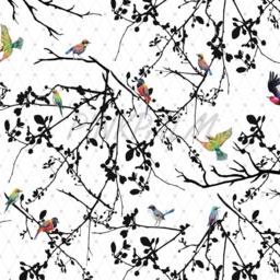 Birds Chinoiserie - Wall Tapestry Tapestry Hangings Wanderlust Bohemian Home Decor Dorm T#38 - thumbnail 3