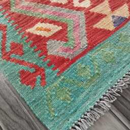 Kilim Runner Tribal, Handmade Artisan Afghan Turkish Persian Qashqai Navajo Bohemian Natural Wool Flatweave Rug 208x67 cm - thumbnail 2