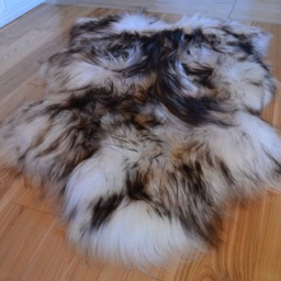 "xl Sheepskin Mouflon Rug Genuine Leather Salon Decor - 50""x 30" - thumbnail 3