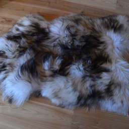 "xl Sheepskin Mouflon Rug Genuine Leather Salon Decor - 50""x 30" - thumbnail 2