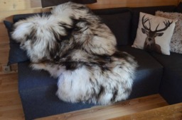 "xl Sheepskin Mouflon Rug Genuine Leather Salon Decor - 50""x 30"