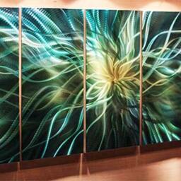 Modern Abstract Metal Wall Art Sculpture 3D Indoor Outdoor Painting - thumbnail 3