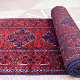 Handmade Afghan Wool Runner Turkmen Bokhara Hallway Rug - 2.9 X 23.0 Ft - thumbnail 3