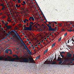 Handmade Afghan Wool Runner Turkmen Bokhara Hallway Rug - 2.9 X 23.0 Ft - thumbnail 4