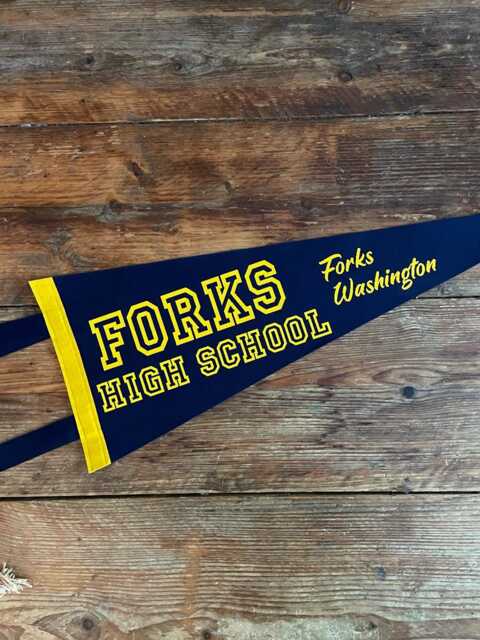 Twilight Pennant Flag/Felt Pennant Wall Hanging Forks High School Edward Cullen Jacob Vampire 80S Movie La Push Washington