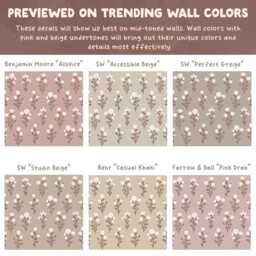 Flower Wall Decals - Boho Nursery Decor, Floral Art, Daisy Decal, Girls Room Reusable & Removable Stickers - thumbnail 3