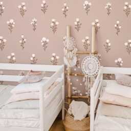 Flower Wall Decals - Boho Nursery Decor, Floral Art, Daisy Decal, Girls Room Reusable & Removable Stickers - thumbnail 1