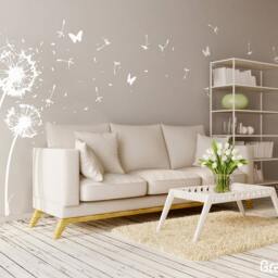 Wall Sticker Dandelion + 22 Flying Seeds 6 Butterflies - Wall Decal For Living Room Dining Decoration W311 - thumbnail 2