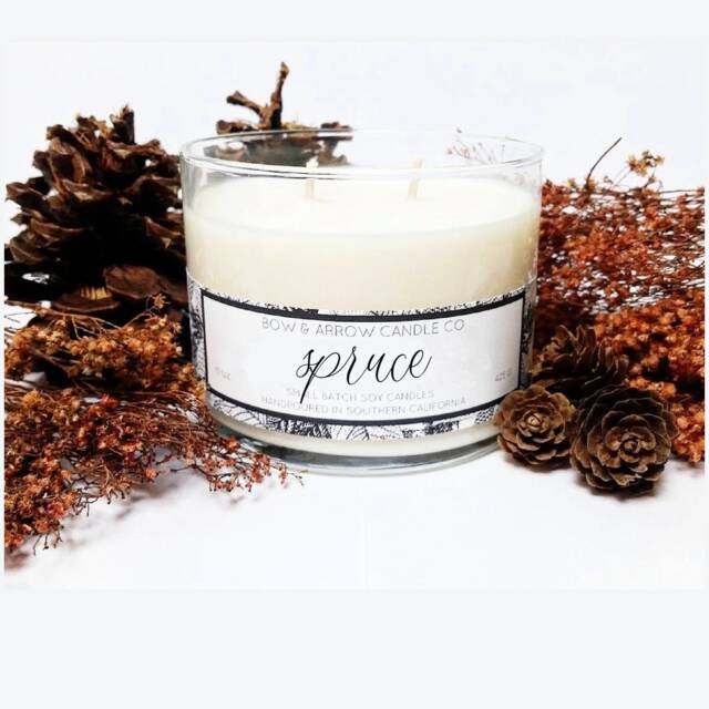 Spruce Scented 15 Oz Soy Candle - Double Wick Fall Autumn Scents Pine Wax Eco Friendly Gift - image 1