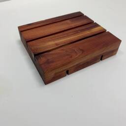 Wooden Soap Dish, Holder, Rack, Cedar Handmade Draining Dish - thumbnail 3