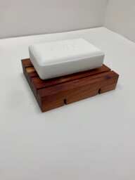 Wooden Soap Dish, Holder, Rack, Cedar Handmade Draining Dish - thumbnail 1