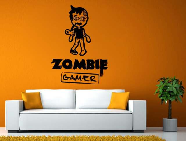 Zombie Boy Gamer Video Games Player Wall Window Vehicle Sticker Decal Vinyl Mural Decor Art L2085 - image 1