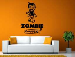 Zombie Boy Gamer Video Games Player Wall Window Vehicle Sticker Decal Vinyl Mural Decor Art L2085 - thumbnail 1