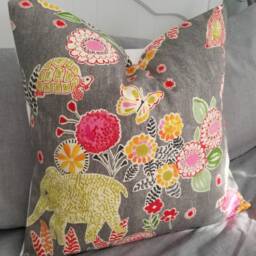 Waverly Safari.elephants.birds.flowers.decor Pillow Cover.slipcover.toss Pillow.nursery Pillow.glam Pillow - thumbnail 3