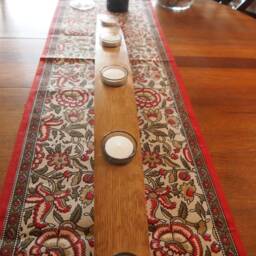 "Wine Barrel 5 Tea Light Candle Holder " - thumbnail 3