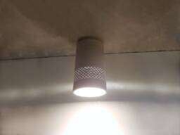 Handmade Ceramic Flush Mount Ceiling Light - Concrete Gray