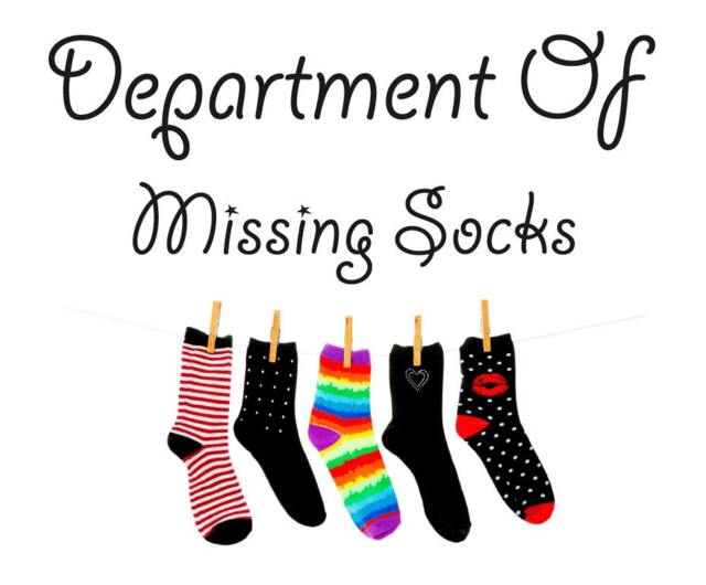 Department Of Missing Socks Laundry Utility Room Wall Decal Full Colour Sticker Novelty Funny Gift Washing - image 1