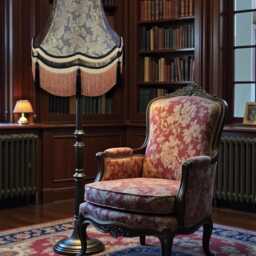 Dark Bronze Paisley Fabric Lampshade Handmade in The UK For Table & Floor Standard Lamp Shades, Ceiling Lights, Clip On Wall Lights - thumbnail 2