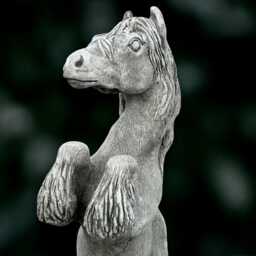 Concrete Horse Sculpture Outdoor Stallion Statue Figurine Cement Decoration Handmade Ornament Front Door - thumbnail 3
