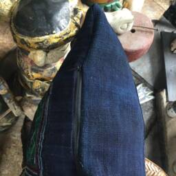 Vintage Handmade Tribal Blackhmong Embroidered Cotton Pillow Cover - thumbnail 3