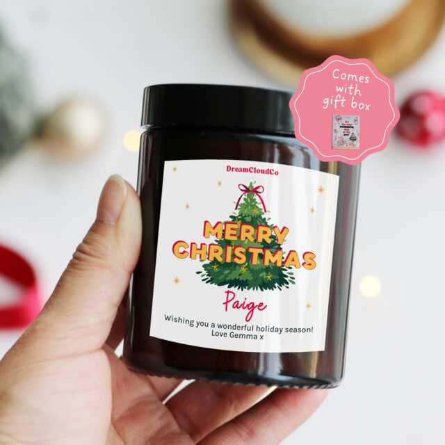 Personalized Christmas Gift For Niece Daughter Auntie Her - Candle Mum Dad Stepmum Godmother Employee Staff - image 1