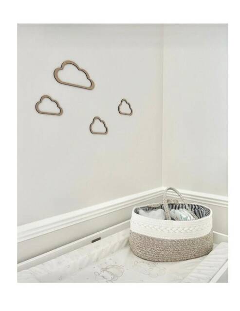 Wooden Clouds - Various Sizes & Colours, Outline Clouds, Name Cloud Set, Wall Art, Name, Nursery, Bedroom Children's Decor, Playroom - image 1