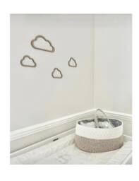 Wooden Clouds - Various Sizes & Colours, Outline Clouds, Name Cloud Set, Wall Art, Name, Nursery, Bedroom Children's Decor, Playroom - thumbnail 1